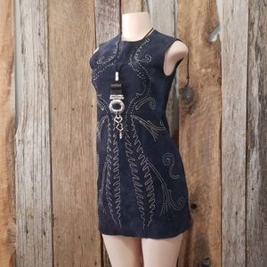 SOLD!  NWT! ZARA 100% SOFT BLUE LEATHER DRESS!